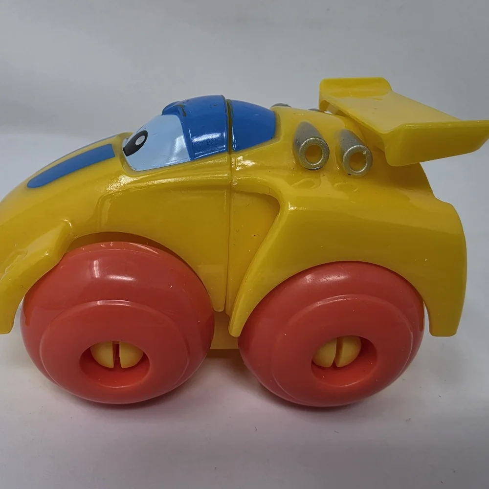 Mega Block Yellow Race Car 3 Pieces Block Toy